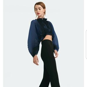 NWT AQ/AQ Eve Pleated Crop Top